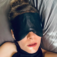 Load image into Gallery viewer, Leather and Silk Sleep Mask