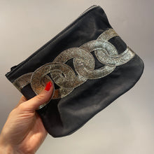 Load image into Gallery viewer, Leather Chain Applique Pouch