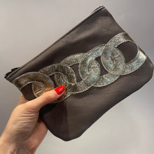 Load image into Gallery viewer, Leather Chain Applique Pouch