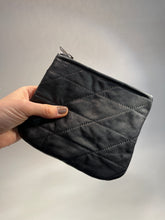 Load image into Gallery viewer, Medium Quilted Recycled Leather Zipper Pouch