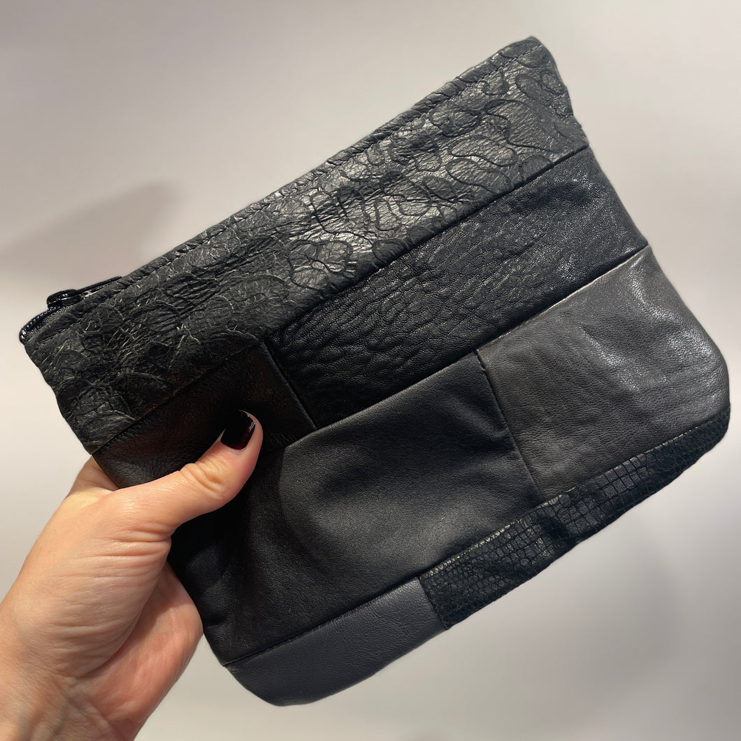 *NEW* XL Recycled Leather Mosaic Beltable Pouch