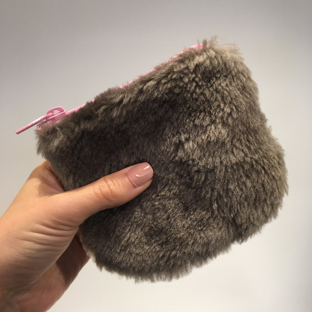 Small Recycled Shearling Pouch