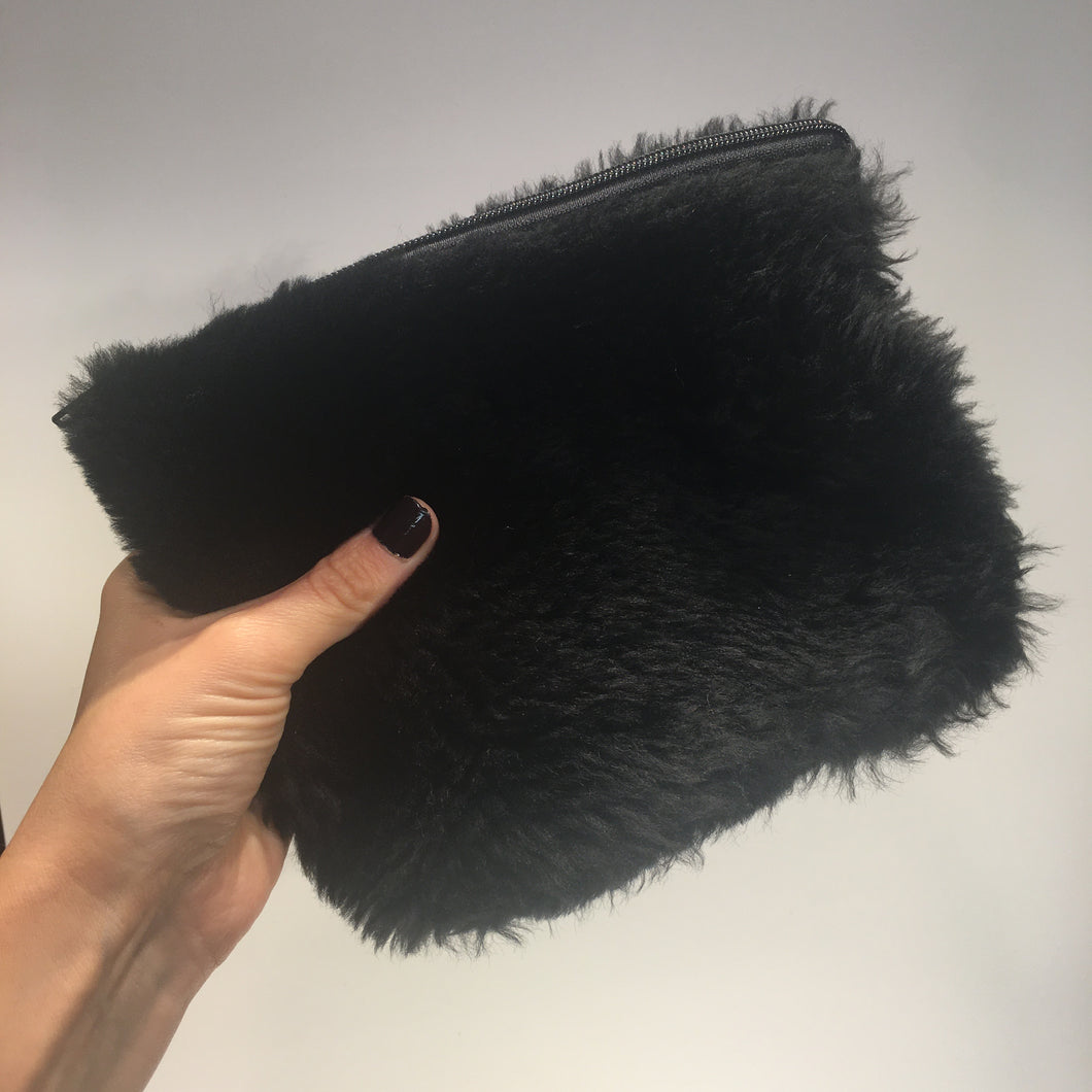 Large Recycled Shearling Pouch