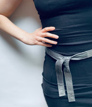 Load image into Gallery viewer, Recycled Leather Tie Belt
