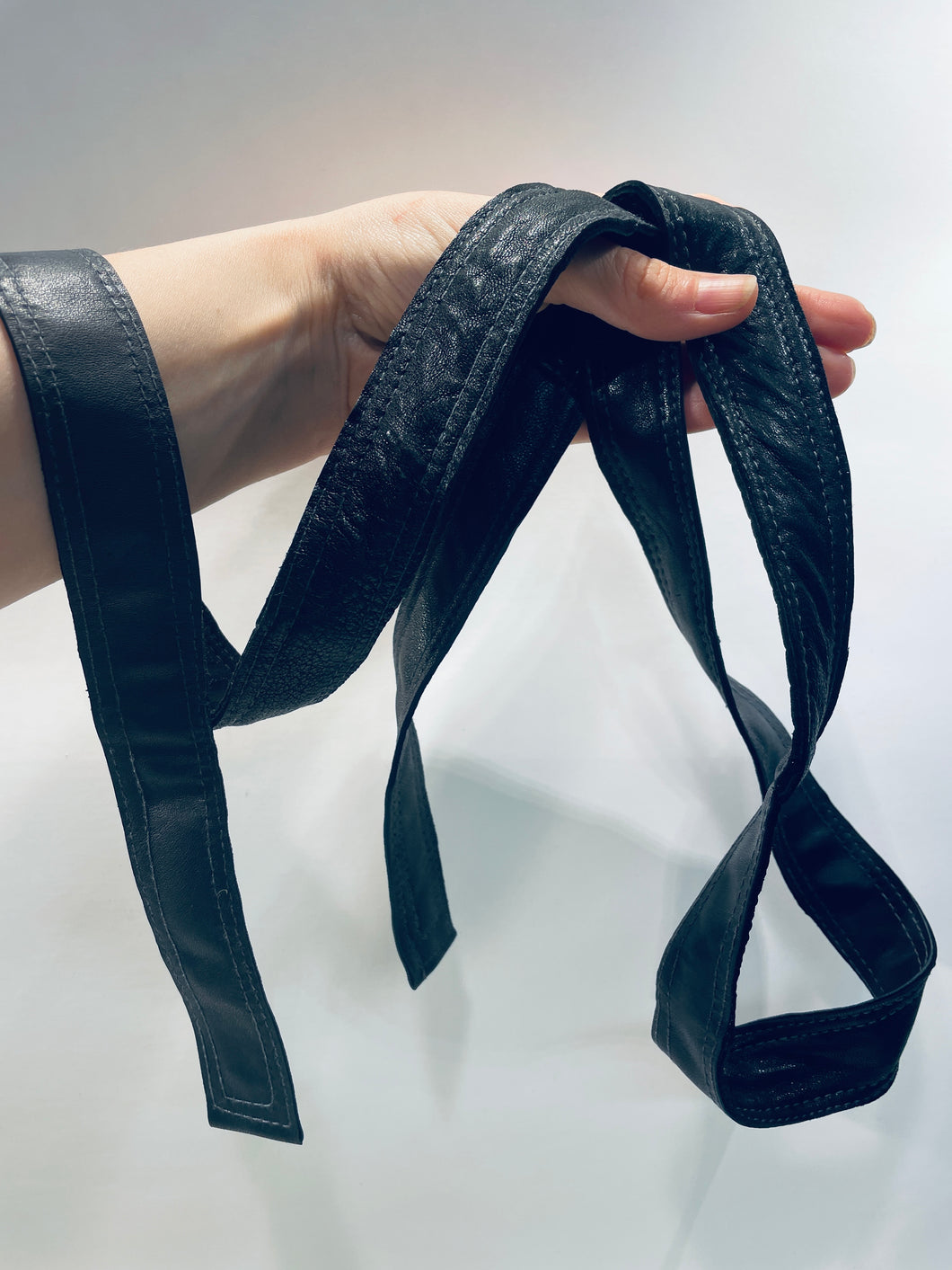 Recycled Leather Tie Belt